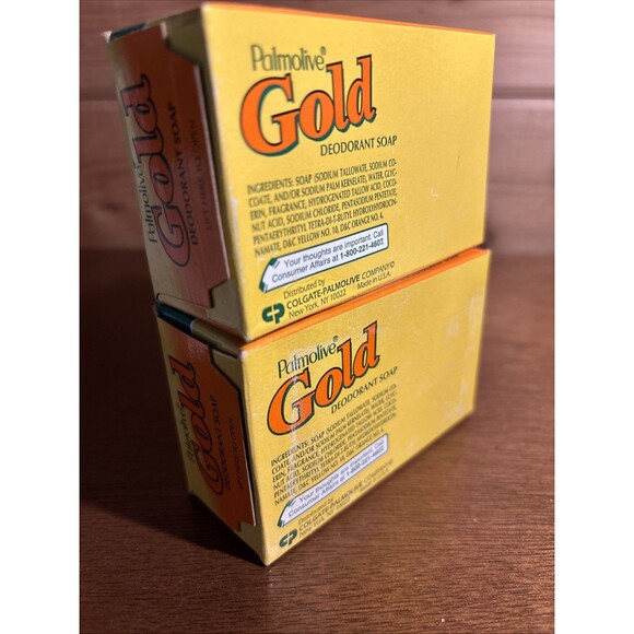 Palmolive (5 Bar Lot)- (2) Gold Deodorant Soap Bars 4oz. & (3) Bars 3.2 oz. - Picture 6 of 7